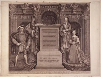 Rey Enrique VIII; Rey Enrique VII; Isabel de York; Jane Seymour por Hans Holbein